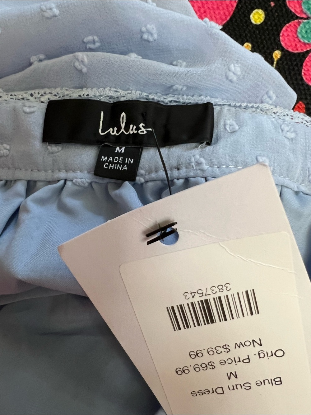 Lulu's Light Blue Swiss Dot Mini Dress - Picture 6 of 7